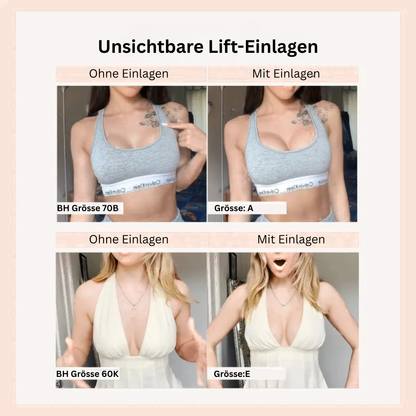 Unsichtbarer Klebe BH mit Lift Einlagen