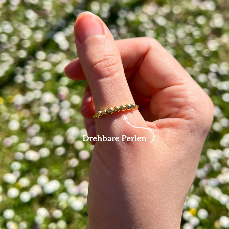 Zen – Ring mit drehbaren Perlen für Achtsamkeit