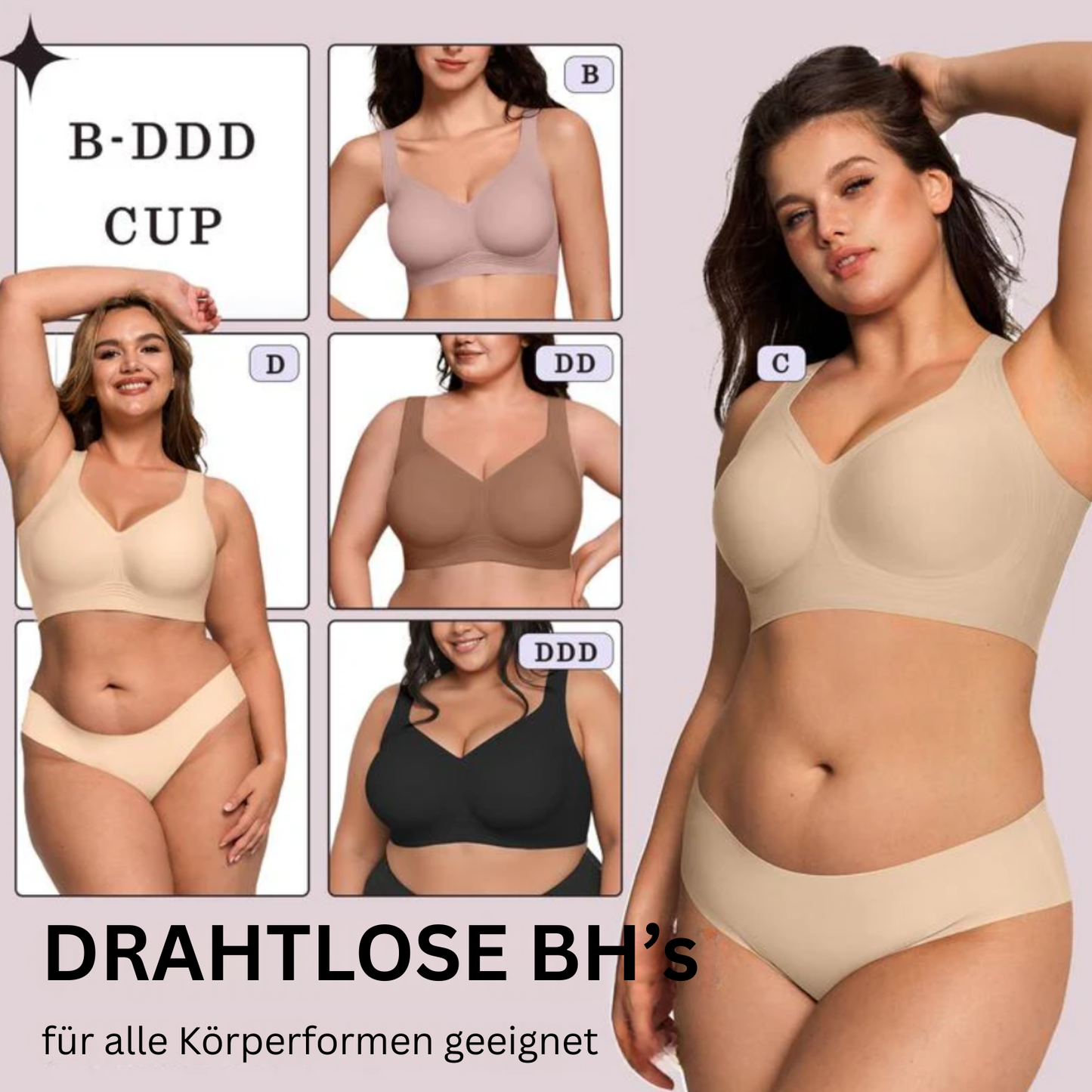 Drahtloser Jelly-BH mit vollständiger Abdeckung