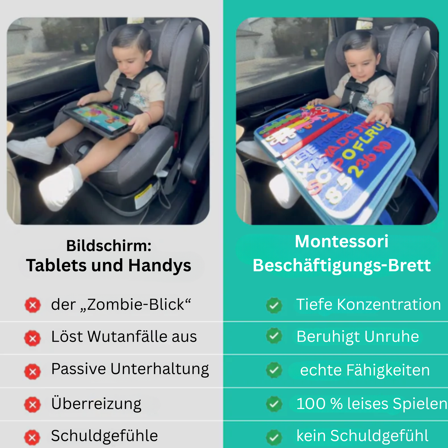 Montessori Beschäftigungs-Brett | 6 Monate - 5 Jahre