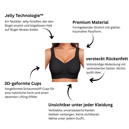 Drahtloser Jelly-BH mit vollständiger Abdeckung